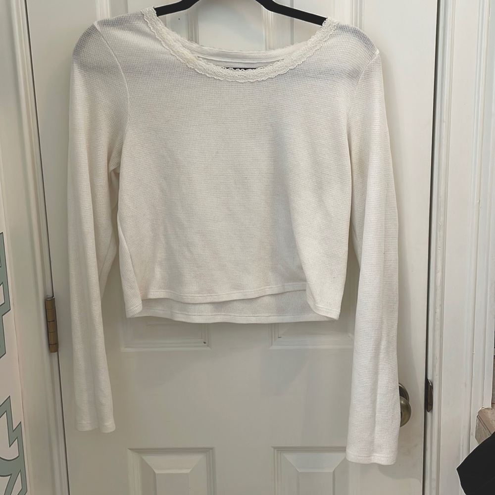 American Eagle white long sleeve size Large